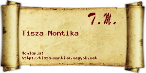 Tisza Montika névjegykártya